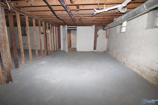 view of basement