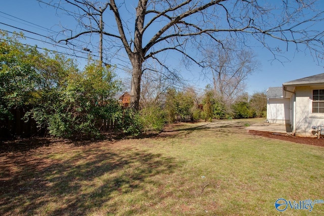 view of yard with a patio area