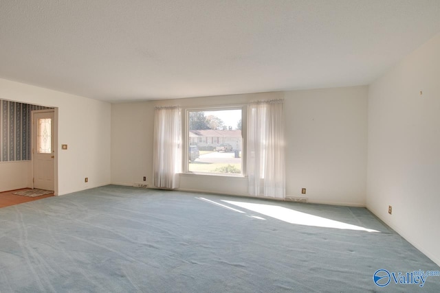 unfurnished room with light carpet