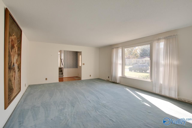 spare room with light colored carpet