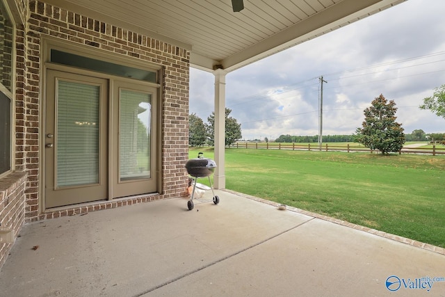 view of patio featuring area for grilling