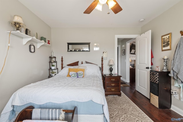 114 Sandi Paige Ln, Huntsville, AL 35811 - bedroom featuring dark wood finished floors and ceiling fan