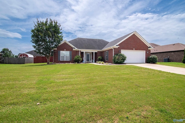 114 Sandi Paige Ln, Huntsville, AL 35811 - single story home with a garage, concrete driveway, and brick siding