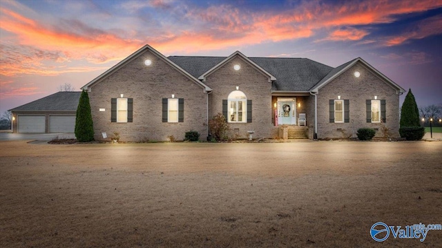 view of front of home featuring a garage