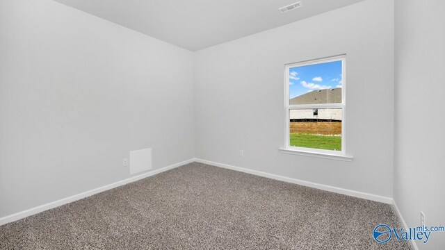 view of carpeted spare room