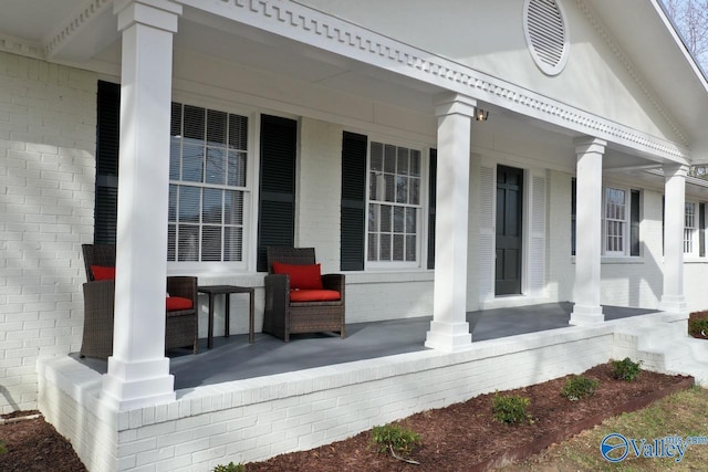 view of patio / terrace featuring covered porch