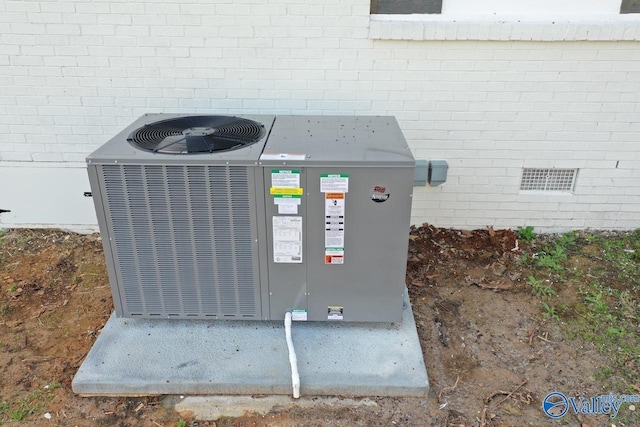 details with central AC unit