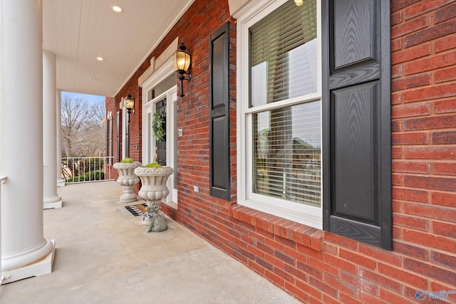 view of patio / terrace featuring covered porch