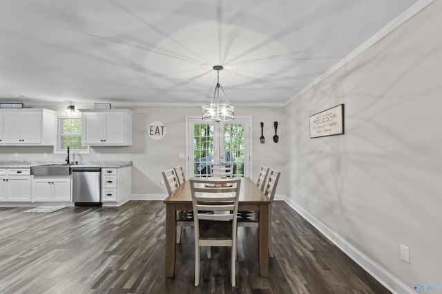 3559 County Road 1570, Baileyton, AL 35019 - dining room featuring dark wood-type flooring, baseboards, and plenty of natural light