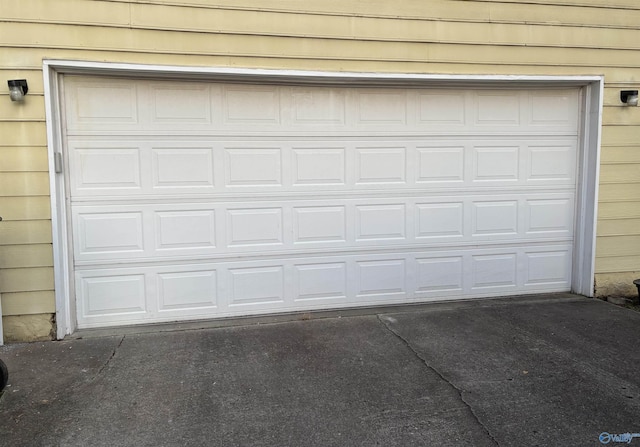 garage with driveway