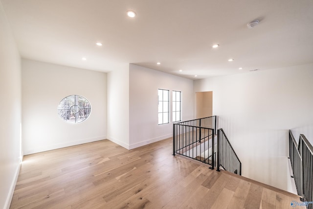 empty room featuring light hardwood / wood-style flooring