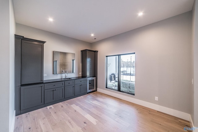 bathroom featuring wood-type flooring and vanity