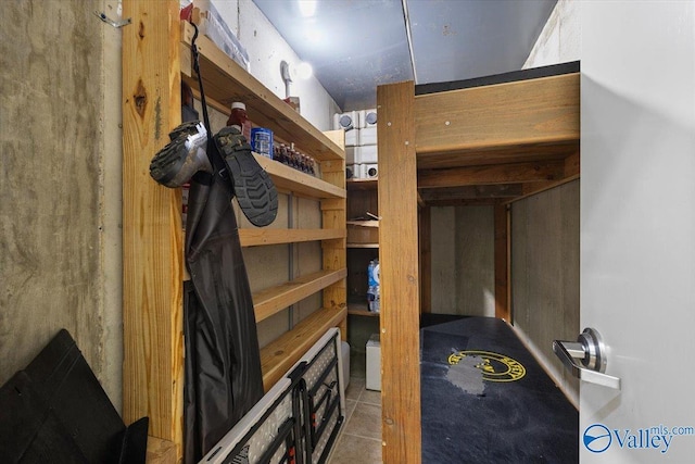view of storage room