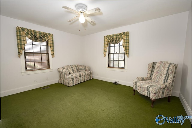 514 W St, Scottsboro, AL 35768 - unfurnished room with a ceiling fan, carpet floors, and baseboards