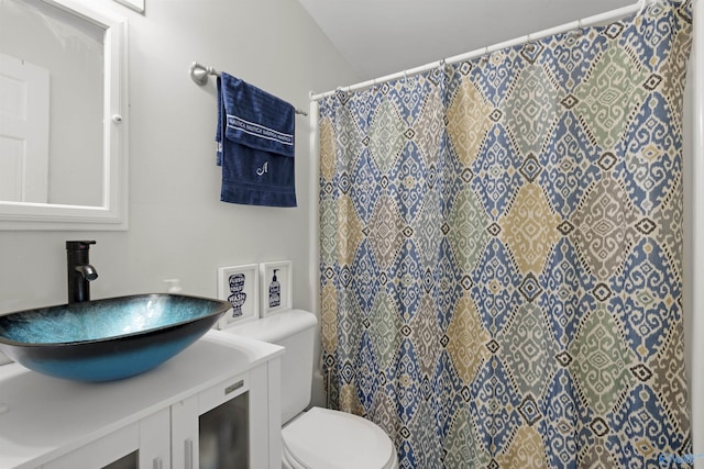 full bath featuring toilet and vanity
