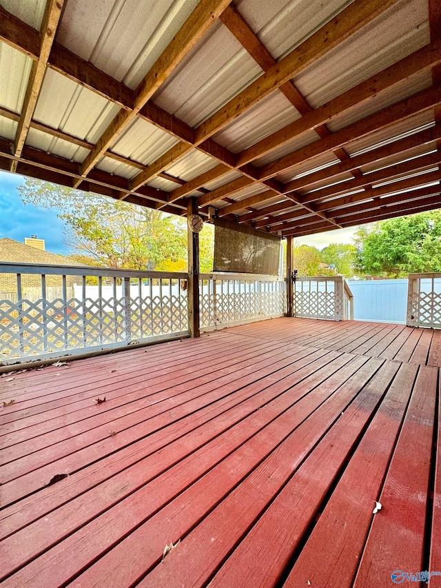 view of wooden terrace