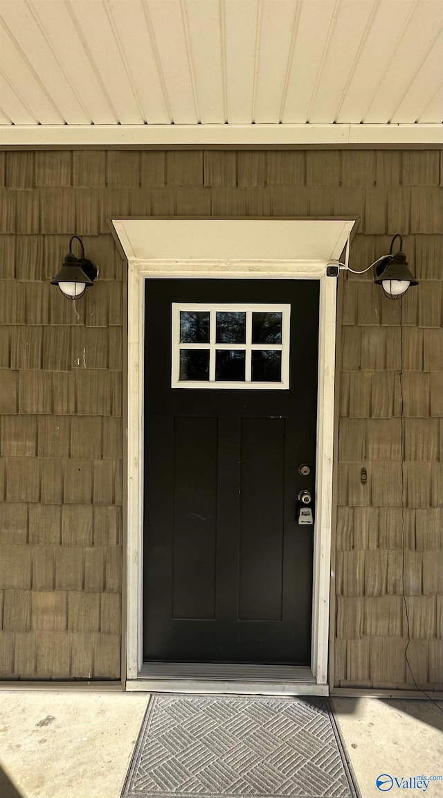 view of doorway to property