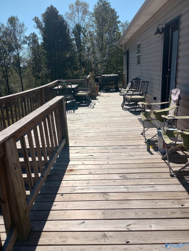 view of wooden deck