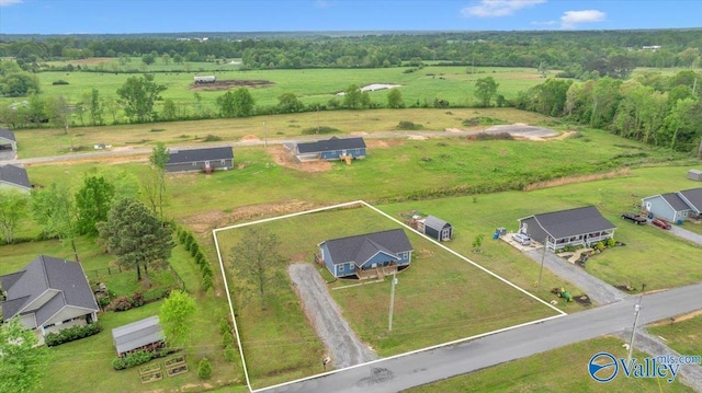 drone / aerial view featuring a rural view