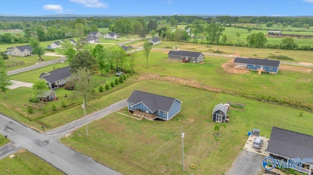 drone / aerial view featuring a rural view