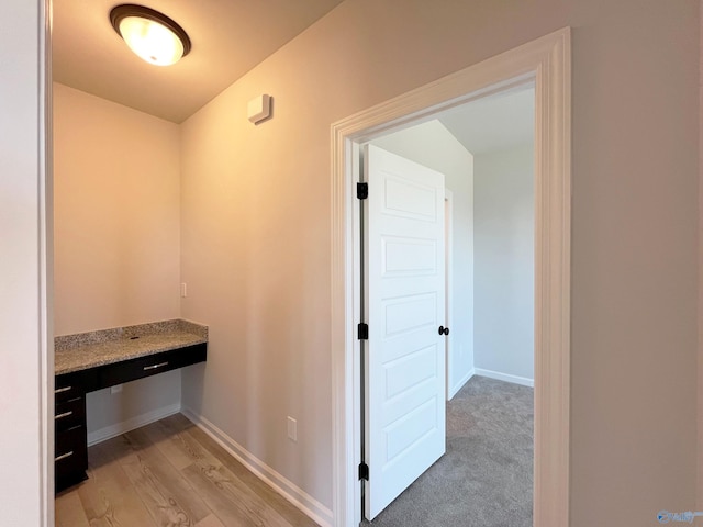 122 Parvin Way Dr, Hazel Green, AL 35750 - hallway featuring baseboards and light wood-type flooring
