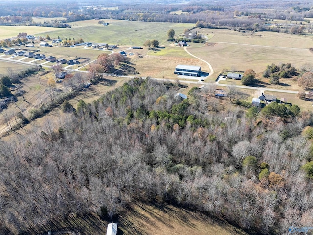 drone / aerial view with a rural view