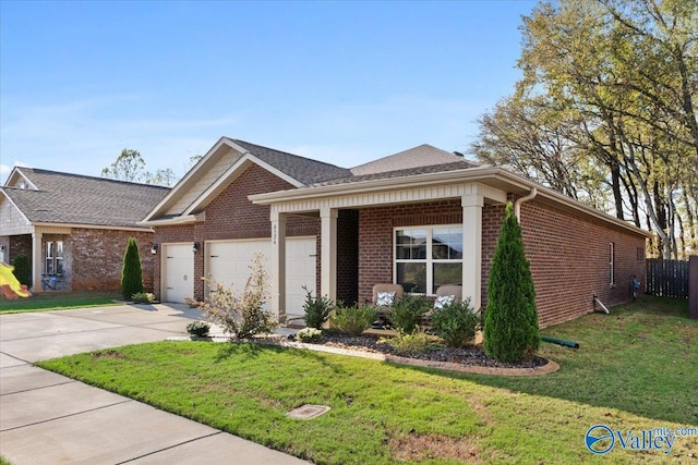 ranch-style house with a front yard