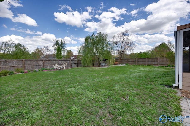 2609 Quarter Ln, Owens Cross Roads, AL 35763 - view of yard with a fenced backyard