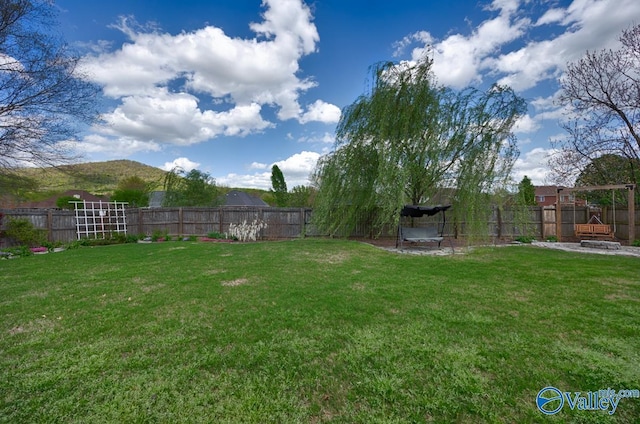 2609 Quarter Ln, Owens Cross Roads, AL 35763 - view of yard featuring a fenced backyard