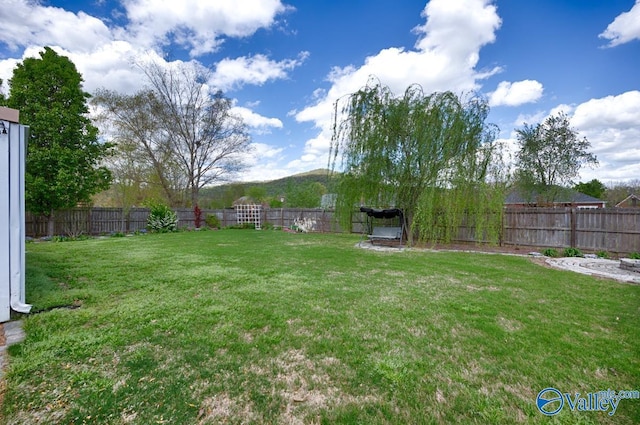 2609 Quarter Ln, Owens Cross Roads, AL 35763 - view of yard with a fenced backyard