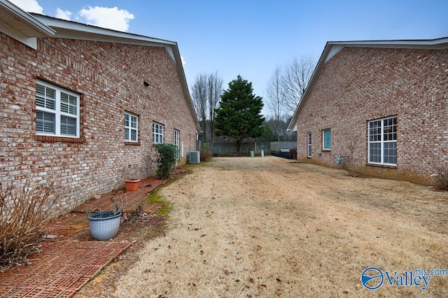 view of yard featuring cooling unit