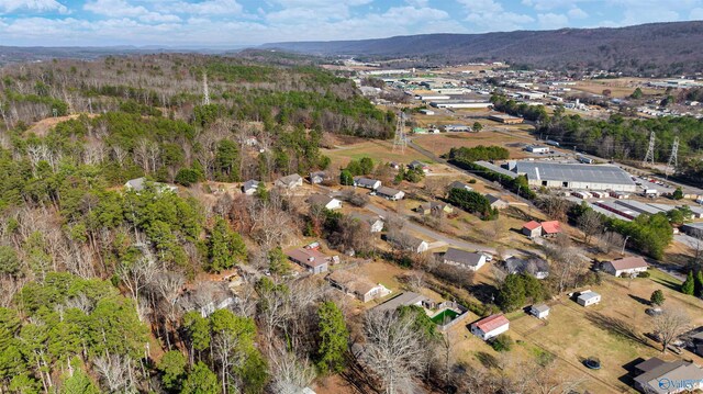 drone / aerial view with a mountain view