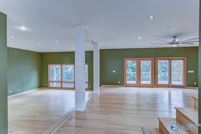 spare room featuring ceiling fan