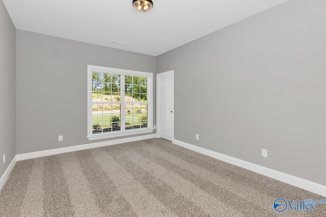 view of carpeted empty room