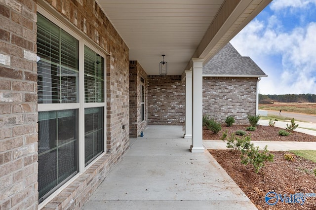 view of patio with a porch