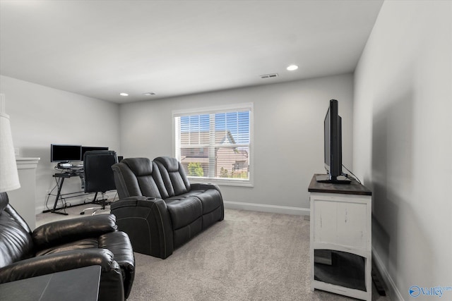 view of carpeted living room