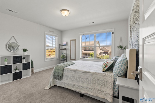 bedroom featuring carpet