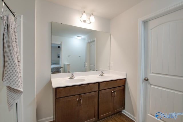 bathroom with vanity