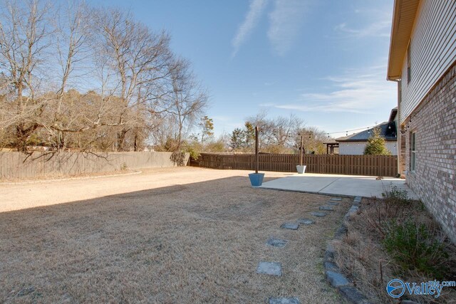 view of yard with a patio area