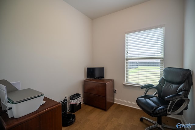 24337 Beacon Cir, Athens, AL 35613 - home office featuring light wood-type flooring and baseboards
