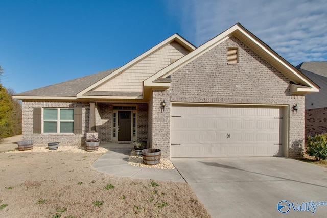 craftsman-style home with a garage