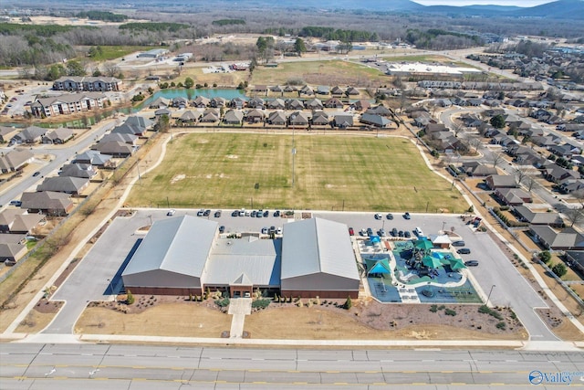 aerial view with a residential view