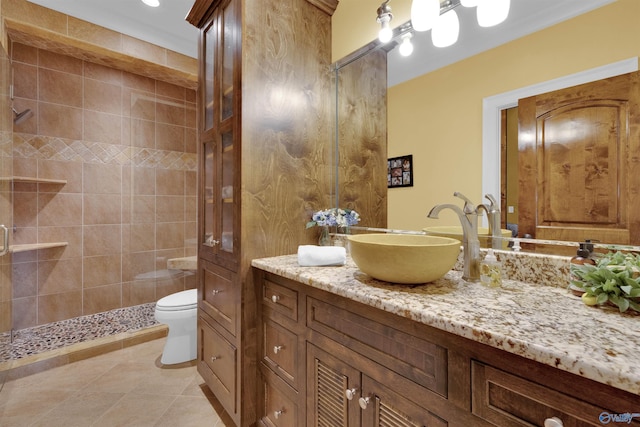 900 Menominee Rd, Langston, AL 35755 - bathroom with vanity, a stall shower, and tile patterned floors