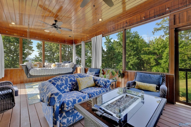900 Menominee Rd, Langston, AL 35755 - sunroom with a ceiling fan and plenty of natural light