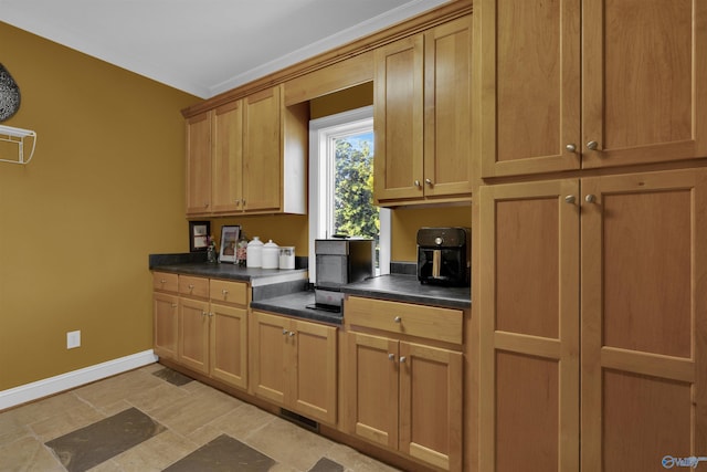 900 Menominee Rd, Langston, AL 35755 - kitchen featuring dark countertops and baseboards