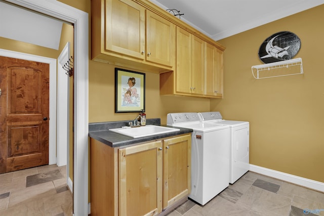 900 Menominee Rd, Langston, AL 35755 - laundry room with independent washer and dryer and cabinet space