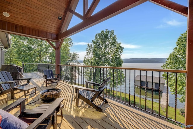 900 Menominee Rd, Langston, AL 35755 - deck featuring a water view