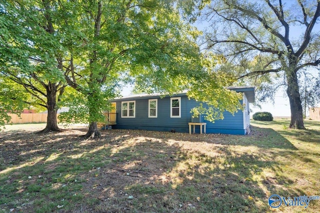 exterior space with a lawn