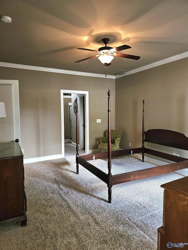 2031 Blake Bottom Rd Unit 2, Huntsville, AL 35806 - carpeted bedroom featuring ornamental molding