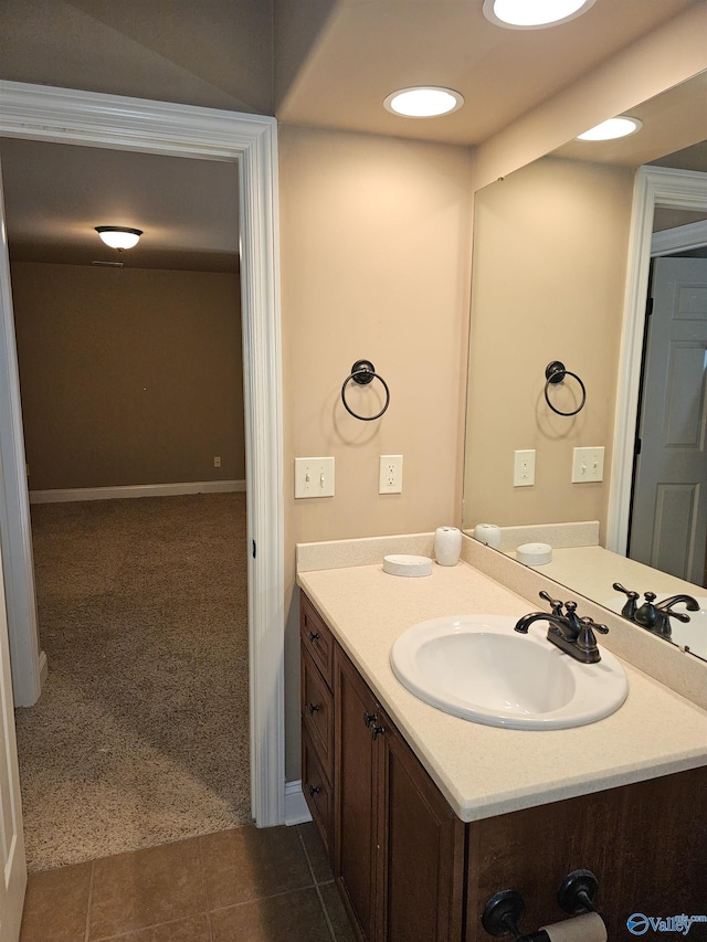 2031 Blake Bottom Rd Unit 2, Huntsville, AL 35806 - bathroom with vanity and tile patterned flooring